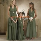 Kiwi Floor Length Halter Strap Chiffon Bridesmaid Dress/Evening Dress/Home Coming