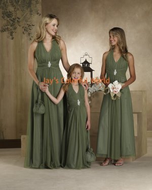 Kiwi Floor Length Halter Strap Chiffon Bridesmaid Dress/Evening Dress/Home Coming