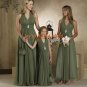 Kiwi Floor Length Halter Strap Chiffon Bridesmaid Dress/Evening Dress/Home Coming