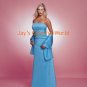 A-lineBlue Strapless Beading Bridesmaid Dress/Evening Dress/Home Coming