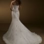 Deep V Neckline Spaghetti Strap Appliques Beading Wedding Dress Bridal Gown