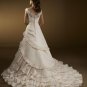 Ivory V Neckline Appliques Beading Wedding Dress Bridal Gown