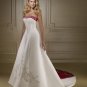 A-line Strapless Embroidery and Beads Wedding Dress Bridal Gown