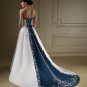 A-line Strapless Embroidery and Beads Wedding Dress Bridal Gown