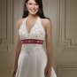 A-line Halter Neckline Backless Embroidery and Beads Wedding Dress Bridal Gown