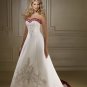 A-lineSweetheart Neckline Lace up Strapless Embroidery and Beads Wedding Dress Bridal Gown
