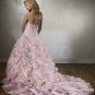Pick-up Embroidery and Beads Taffeta Wedding Dress Bridal Gown