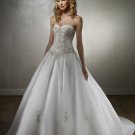 Ball Tuller Sweetheart Neckline Strapless Embroidery Beading Train Wedding Dress Bridal Gown