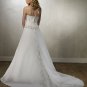A-line Sweetheart Neckline Embroidery Beading Train Chiffon Wedding Dress Bridal Gown