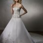 Luxury Backless Strapless Embroidery Beading with Royal Train Wedding Dress Bridal Gown