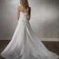 Deep V Neckline Spaghetti Strap Lace up Embroidery Beading Chiffon Wedding Dress Bridal Gown