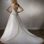 A-line Scoop Neckline Strapless Embroidery Beading Train Wedding Dress Bridal Gown
