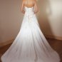 A-line V-neckline Strapless Embroidery Beading Chiffon Wedding Dress Bridal Gown