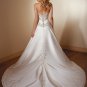 A-line Scoop Neckline Strapless Embroidery Beading Wedding Dress Bridal Gown