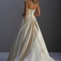 A-line Scoop Neckline Strapless Embroidery Beading Wedding Dress Bridal Gown