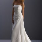 White/Ivory Strapless Chiffon Beading Wedding Dress Bridal Gown