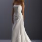 White/Ivory Strapless Chiffon Beading Wedding Dress Bridal Gown