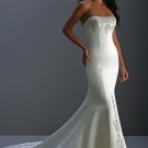 Mermaid Scoop Neckline Strapless  Wedding Dress Bridal Gown