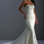 Mermaid Scoop Neckline Strapless  Wedding Dress Bridal Gown