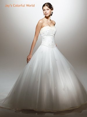 Sexy Ball Sweetheart  Neckline Backless Wedding Dress Bridal Gown