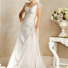 A-line V-neckline Appliques Beading Wedding Dress Bridal Gown