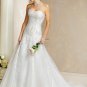 A-line V-neckline Lace-up Appliques Beading Wedding Dress Bridal Gown