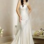 Sheath Scoop Neckline Strapless Appliques Beading Wedding Dress Bridal Gown