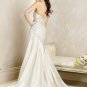 Sheath Scoop Neckline Strapless Appliques Beading Wedding Dress Bridal Gown