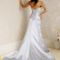 A-line V-neckline Strapless Beading Wedding Dress Bridal Gown