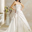 Sweetheart Neckline Strapless Appliques Beading Wedding Dress Bridal Gown