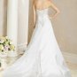 A-line Straight Neckline Strapless Embroidery  Wedding Dress Bridal Gown