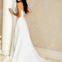 V-neckline Spaghetti Strap Lace up Chiffon  Wedding Dress Bridal Gown