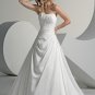 A-line Scoop Neckline Strapless Wedding Dress Bridal Gown