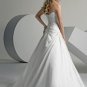 A-line Scoop Neckline Strapless Wedding Dress Bridal Gown