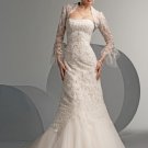 Mermaid Strapless Lace and Appliques Jacket  Wedding Dress Bridal Gown