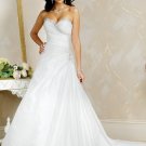 Sexy V-neckline Strapless Lace-up Wedding Dress Bridal Gown