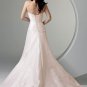 A-line Scoop Neckline Strapless Beading Taffeta Wedding Dress Bridal Gown