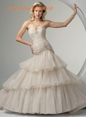 Sweetheart Neckline Strapless Lace up Wedding Dress Bridal Gown