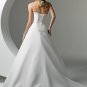 A-line Sweetheart Neckline Strapless Chiffon Wedding Dress Bridal Gown