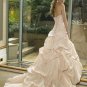 Sweetheart Neckline Strapless Pick-up Appliques Beading Wedding Dress Bridal Gown