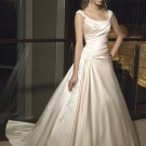A-line Scoop Neckline  Appliques Beading Wedding Dress Bridal Gown