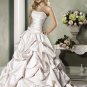 Pick-up Scoop Neckline Strapless Beading Wedding Dress Bridal Gown