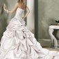Pick-up Scoop Neckline Strapless Beading Wedding Dress Bridal Gown