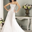 A-line Strapless Beading Wedding Dress Bridal Gown