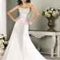 A-line Strapless Beading Wedding Dress Bridal Gown