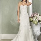 Sweetheart Neckline Strapless Appliques Beading Wedding Dress Bridal Gown
