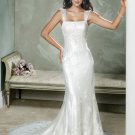 Detachable Strap Mermaid Appliques Beading Wedding Dress Bridal Gown