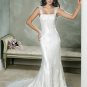 Detachable Strap Mermaid Appliques Beading Wedding Dress Bridal Gown