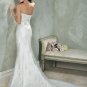 Detachable Strap Mermaid Appliques Beading Wedding Dress Bridal Gown