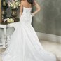 V-neckline Strapless Appliques Beading Taffeta Wedding Dress Bridal Gown